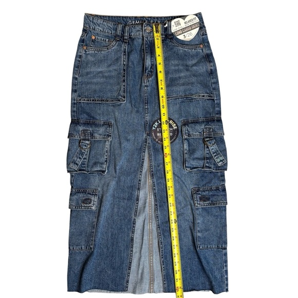 NWT Gemma Rae Blue Jean Skirt with Pockets Size 3 / 26 - Picture 5 of 9